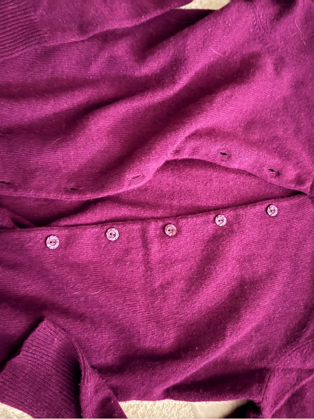 Tweeds Rich Magenta Knit Sweater